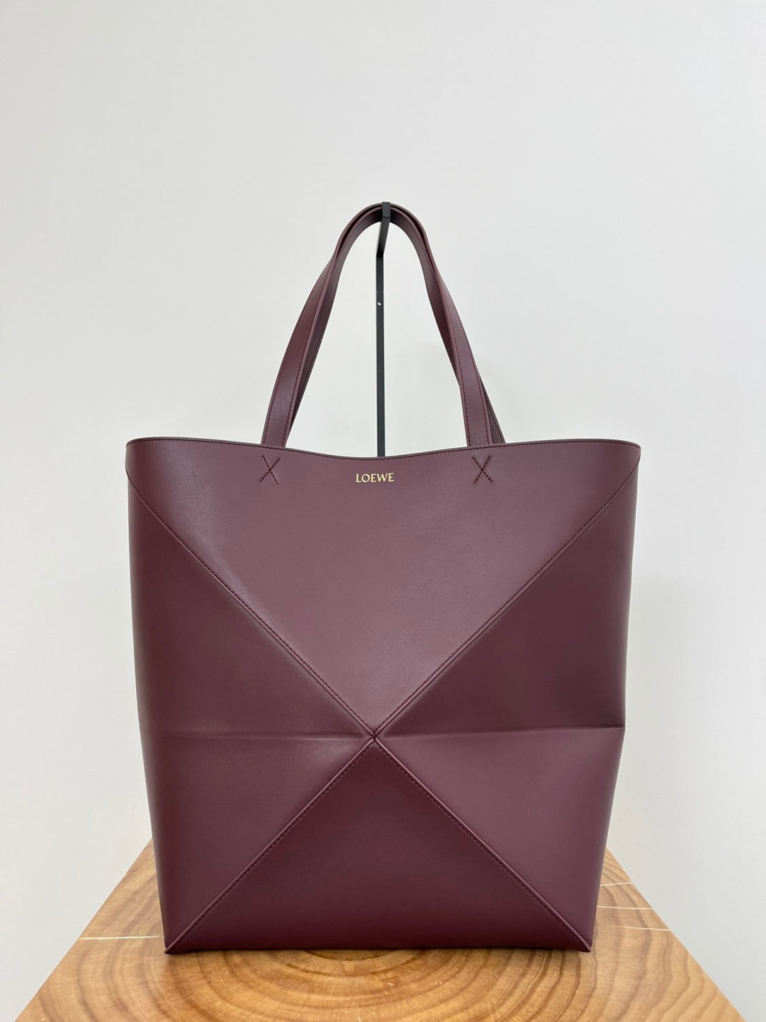 Loewe Women's XL Shiny Calfskin Puzzle Fold Tote Bag Vintage Solid Color Handbag Bags 0011091782 #81324