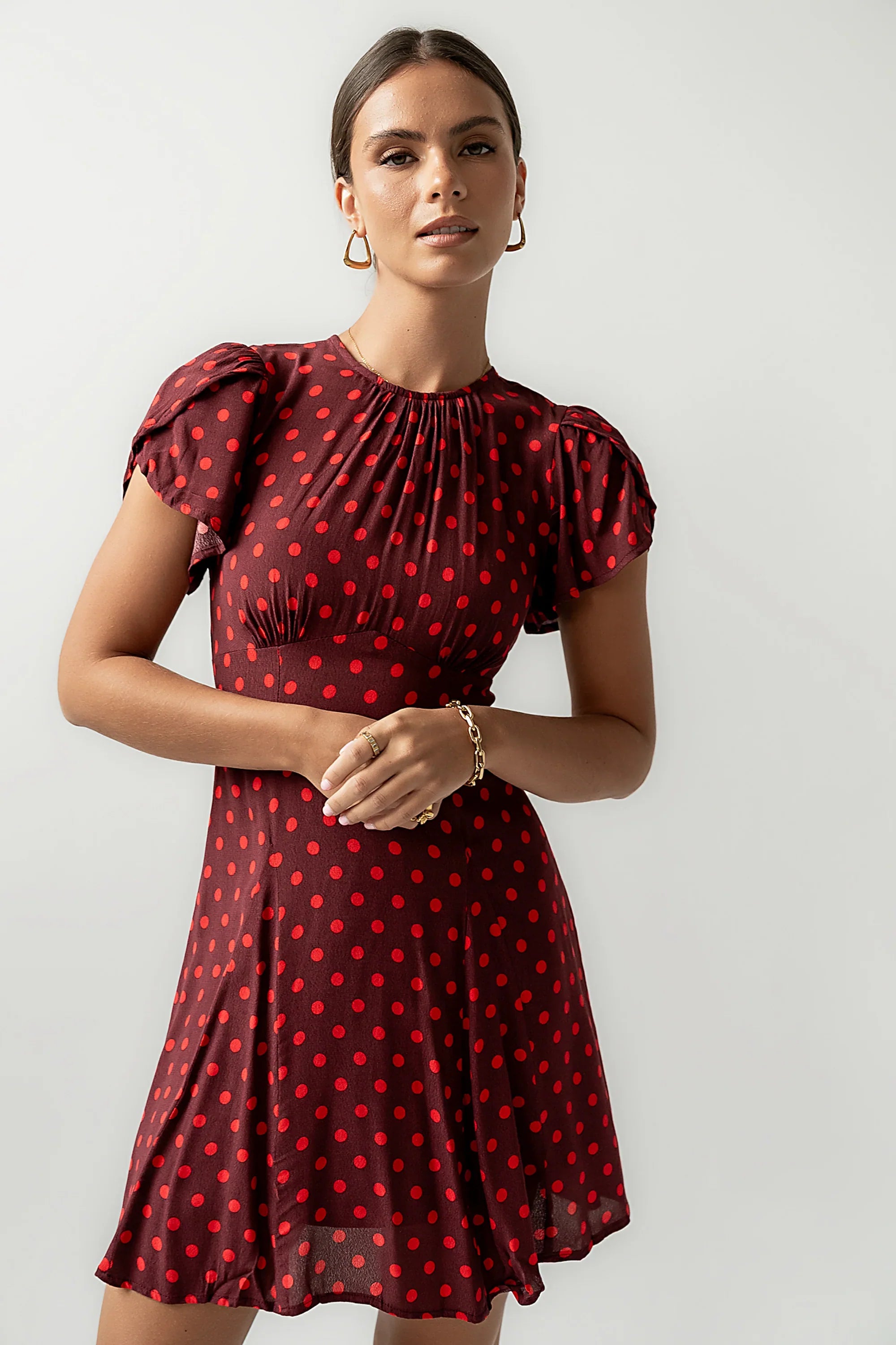 Brandy Polka Dot Mini Dress