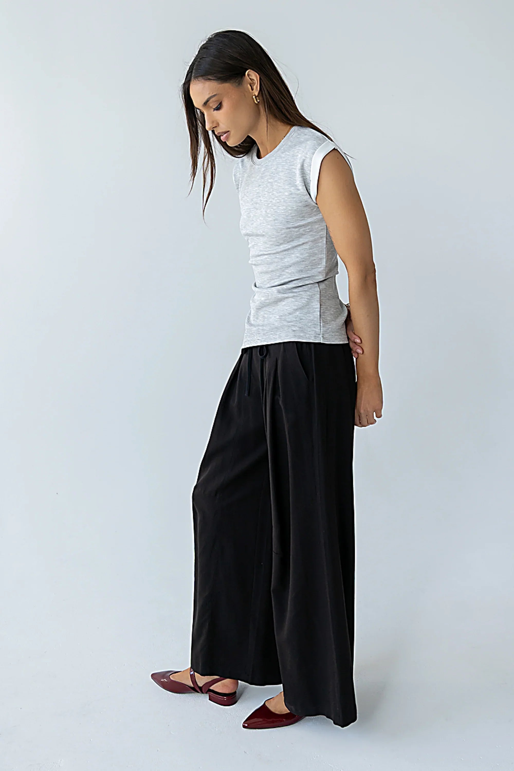 Johny Asymmetrical Top in Grey