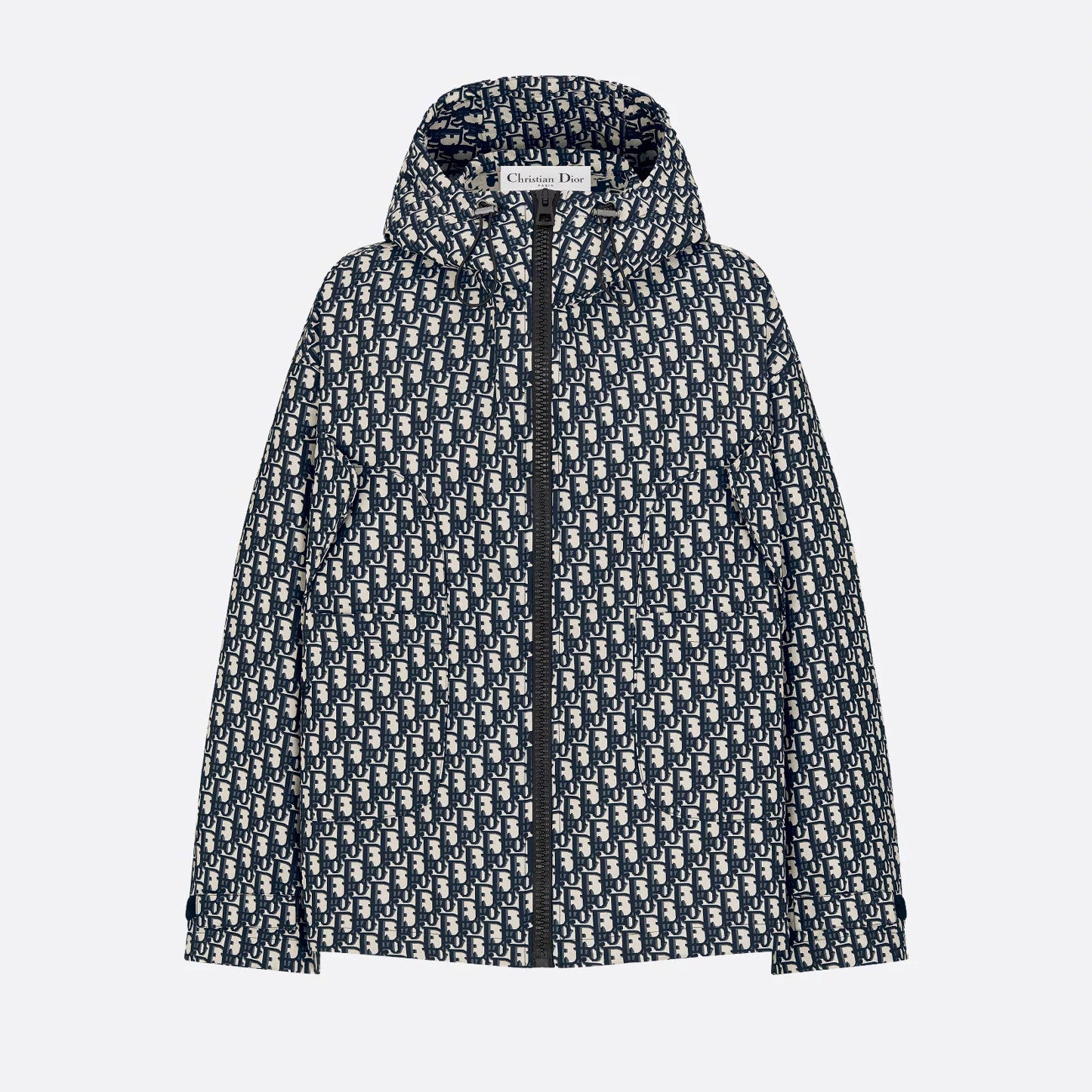 Dior Women's Fashionable Casual Winter Hooded Zipper Jacket Twill Print Long Sleeve Outerwear Jacket #78674