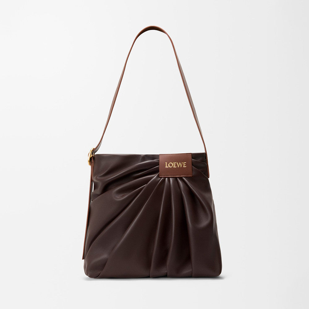 Loewe Draped Tote in Mellow Nappa Lambskin Black #336454