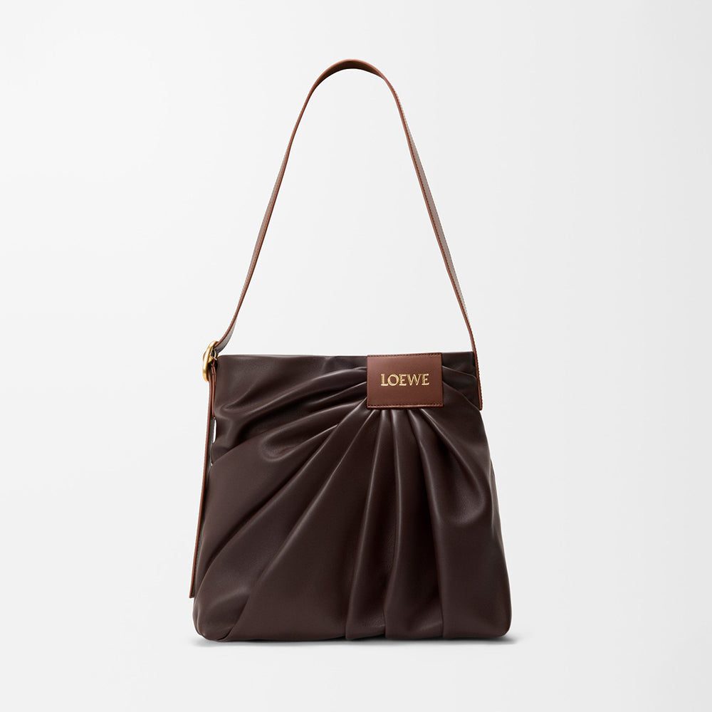 Loewe Draped Tote in Mellow Nappa Lambskin Black #336454