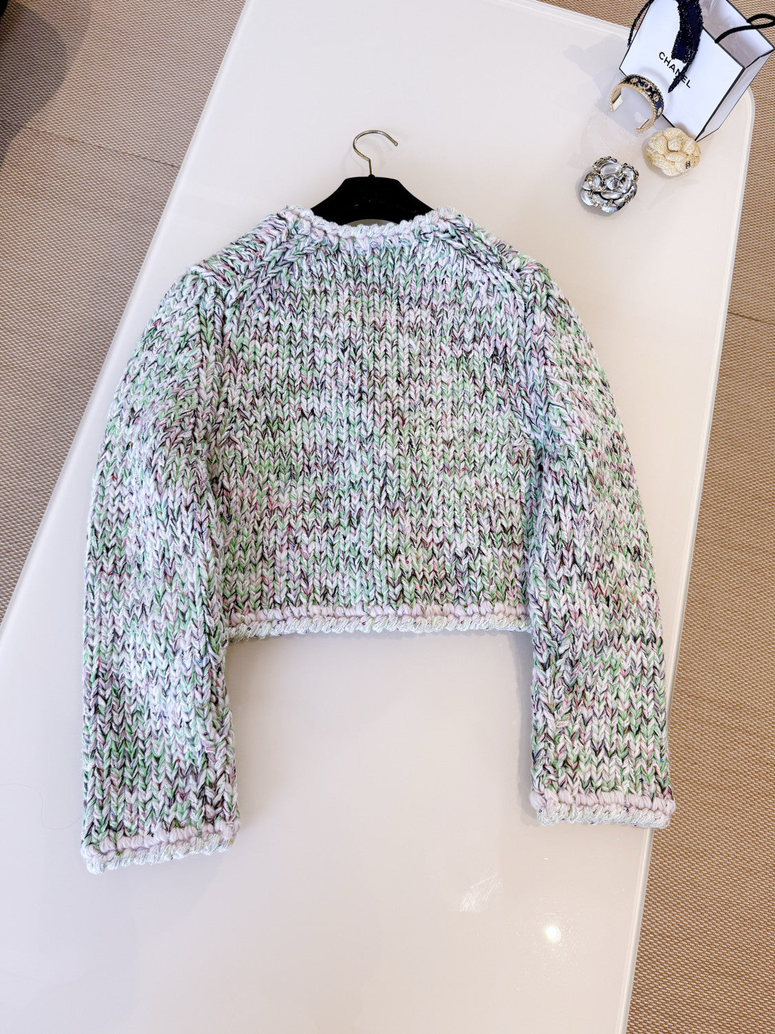 Chanel Jacket Cotton Wool Multicolour #333815