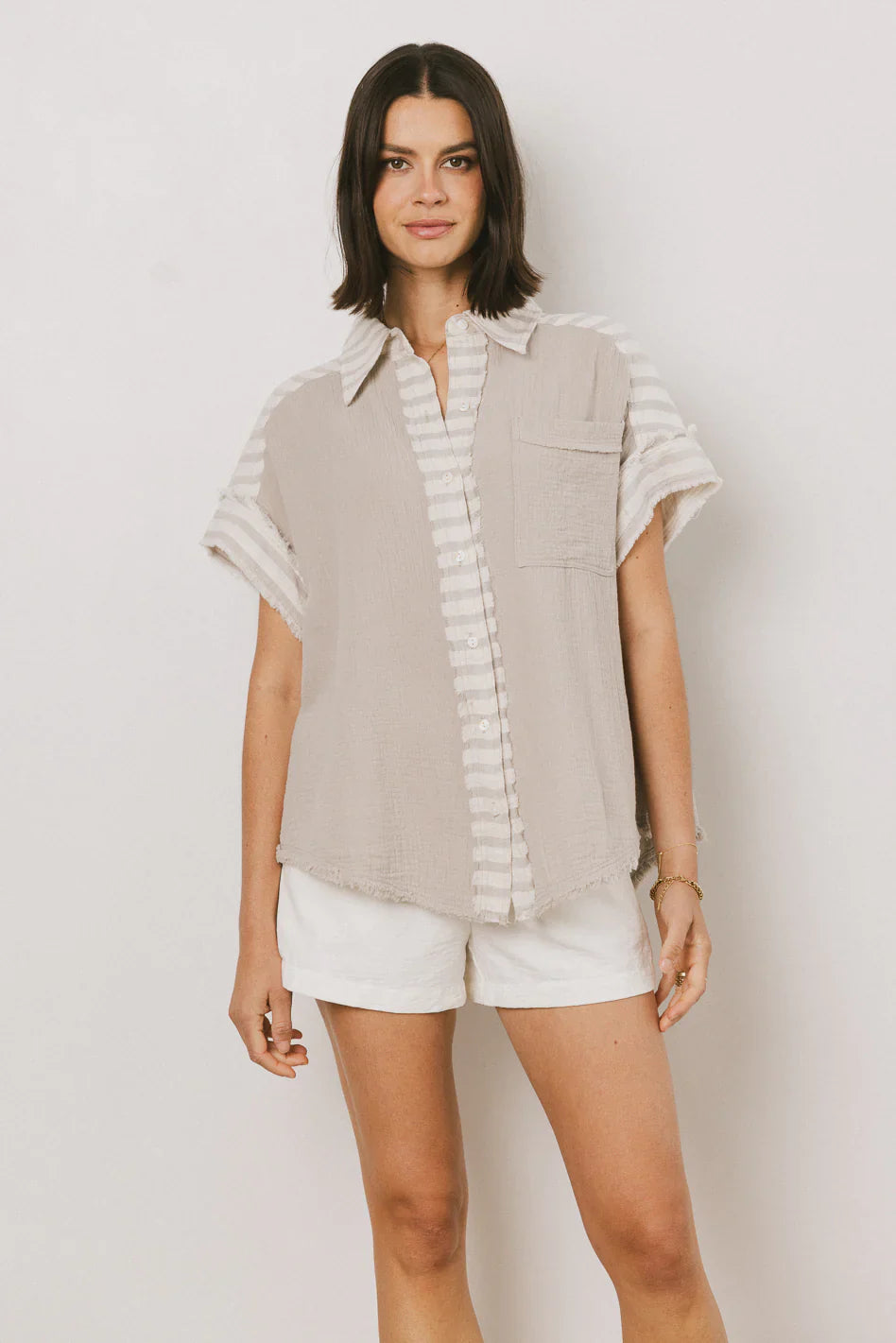Easton Mixed Media Blouse