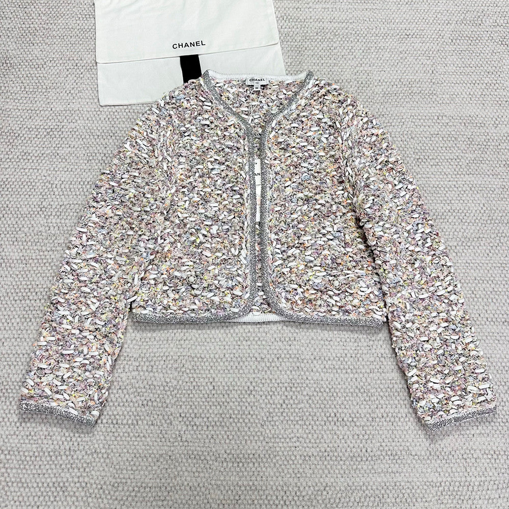 Chanel Yarn Colorful Diamond Cardigan #320597