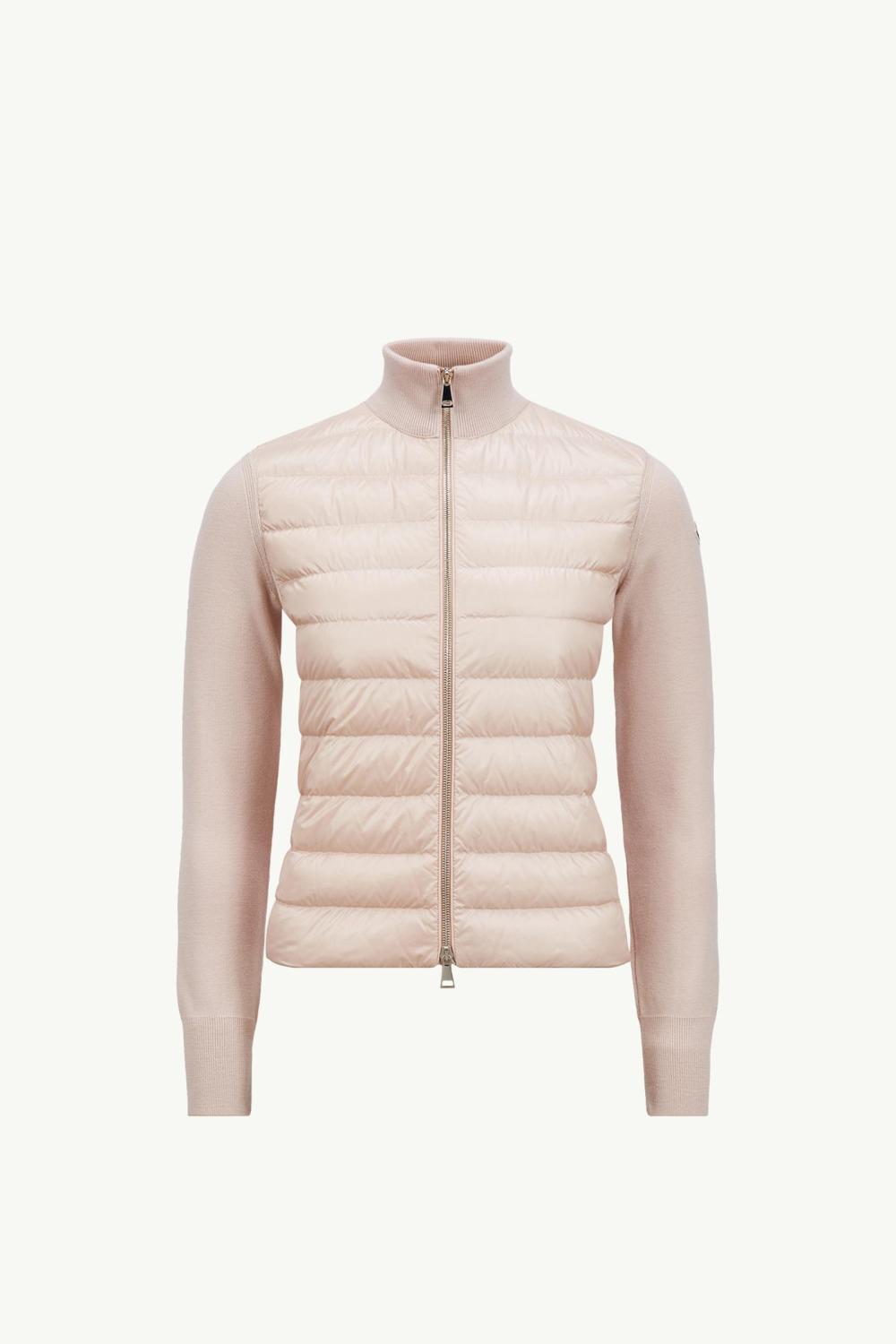 Moncler Cardigan Women's Ski Solid Color Snow Mountain Stand Collar Wool Goose Down Down Jacket#333081