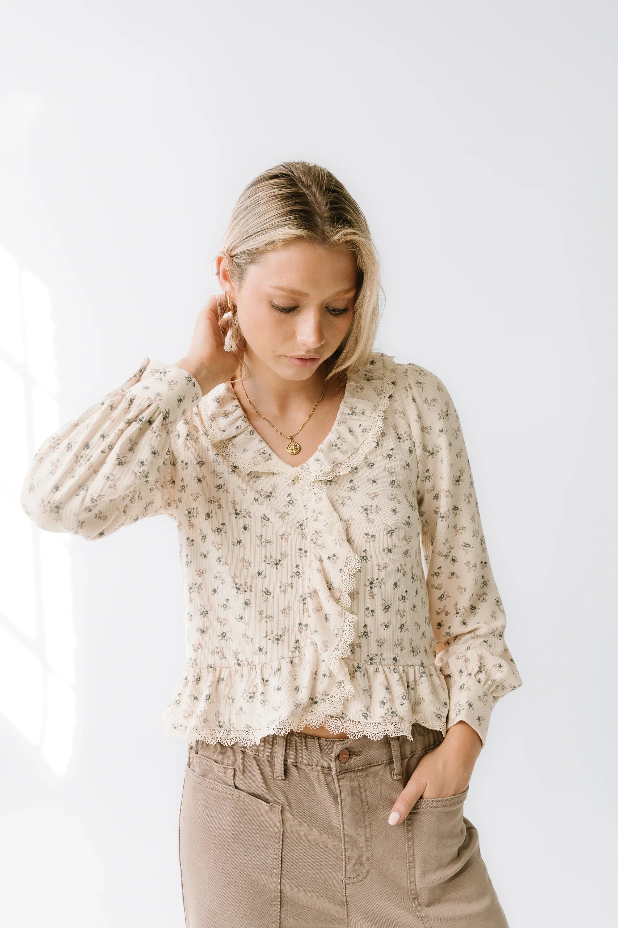 Monty Floral Ruffle Top