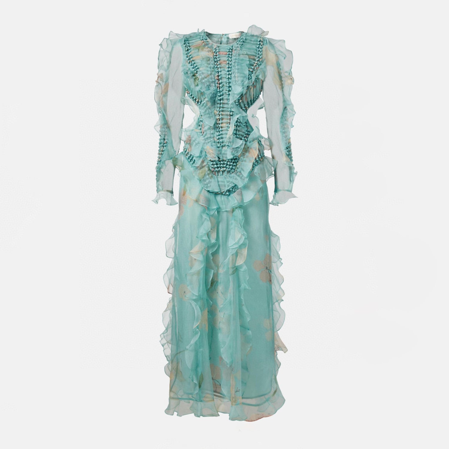 Zimmermann Women's Spring/Summer Fashion Casual Solid Color Knit Long Sleeve Dress Long Dress #78889