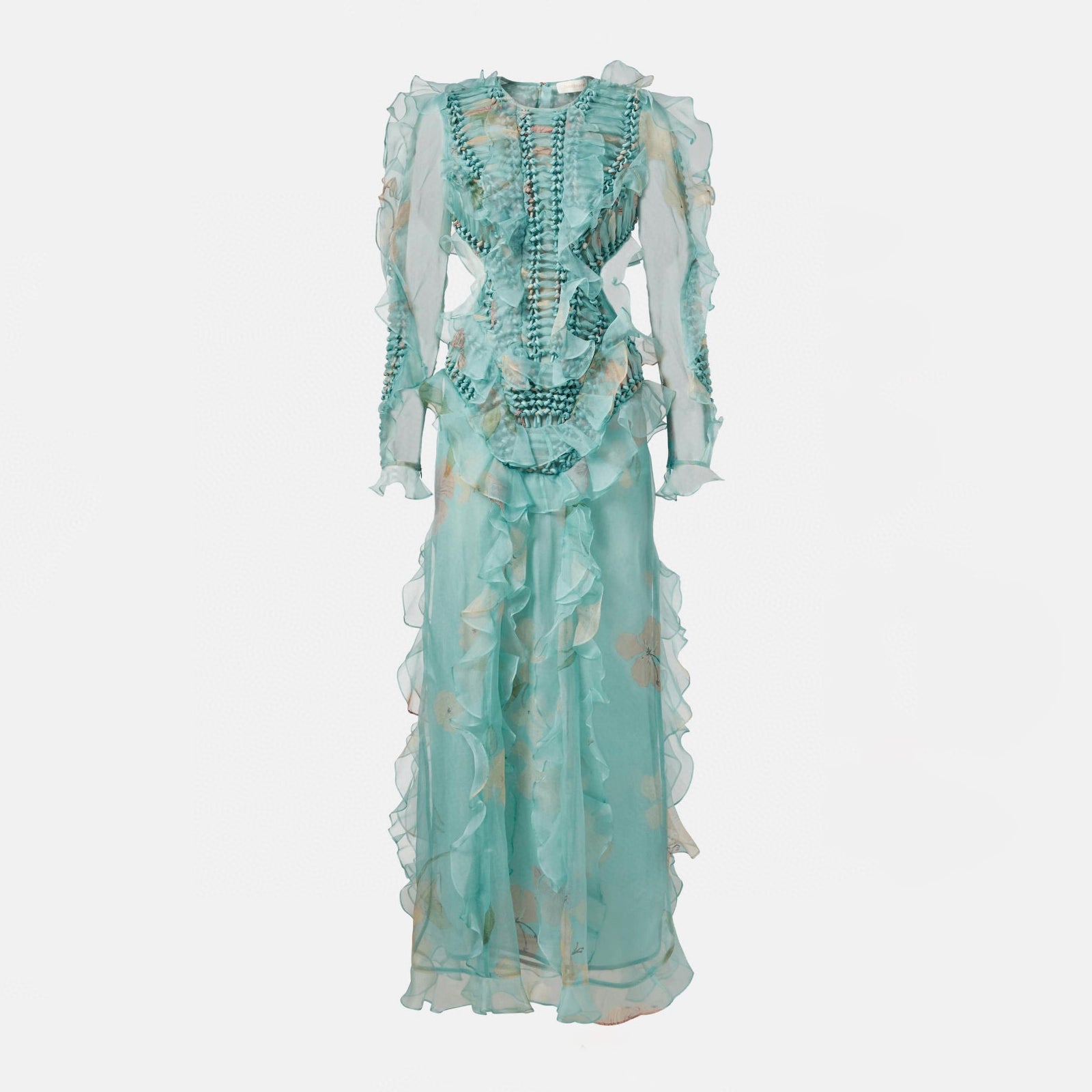 Zimmermann Women's Spring/Summer Fashion Casual Solid Color Knit Long Sleeve Dress Long Dress #78889