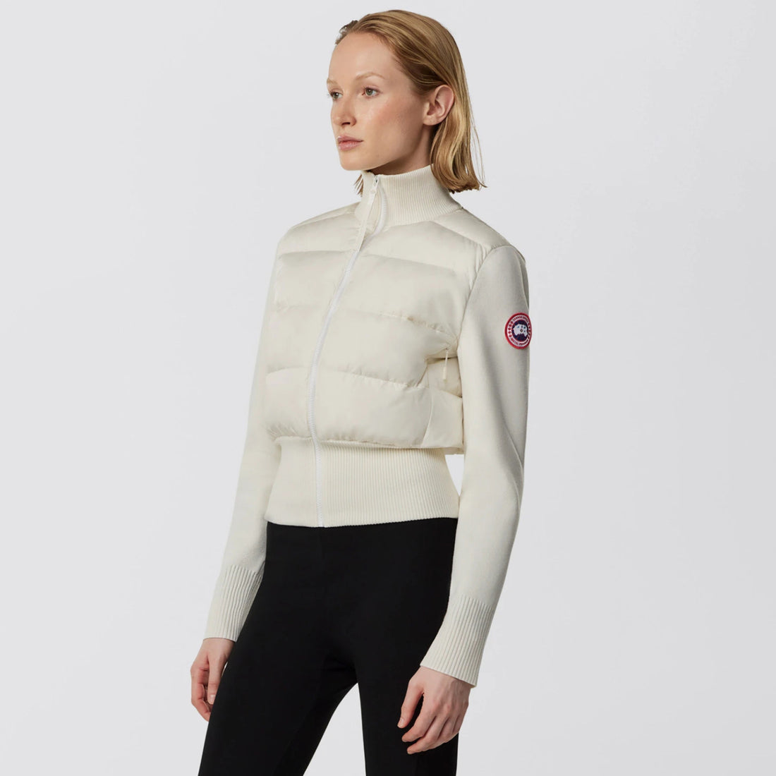 Canada Goose Women's Winter Fashion Casual High-Neck Zipper Patchwork Long-Sleeve Down Jacket #79253