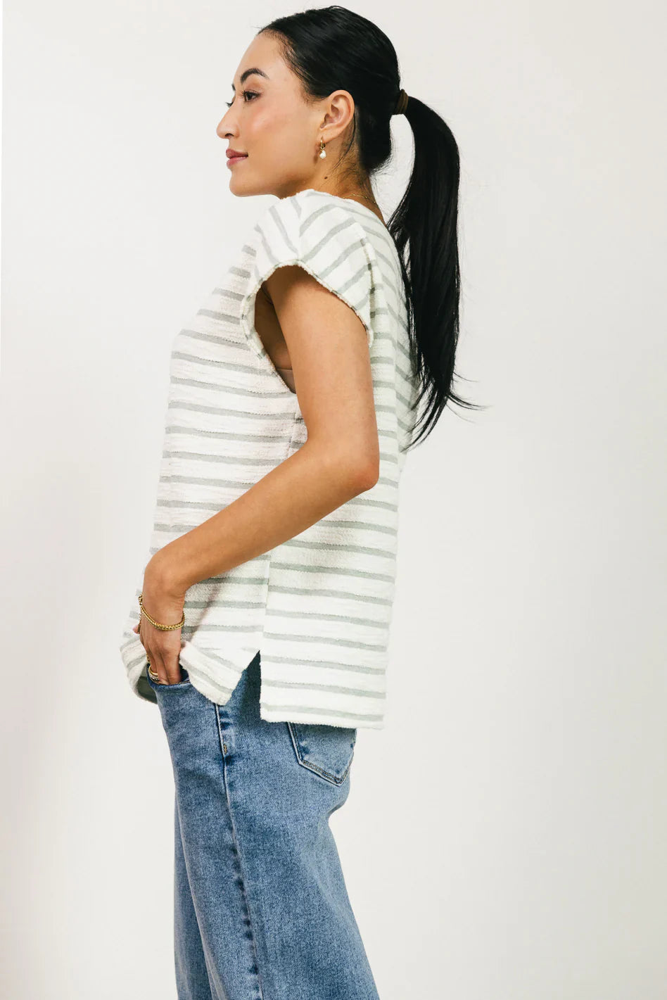 Kaycie Muscle Tee in Grey