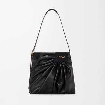 Loewe Draped Tote in Mellow Nappa Lambskin Black #336454
