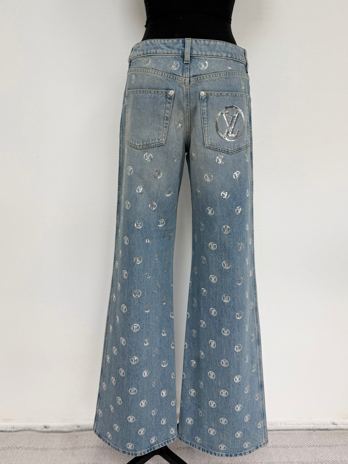 Louis Vuitton Signature Sequin Boot-cut Jeans #334461