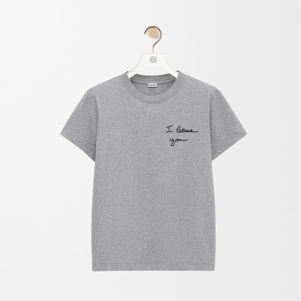 Loewe Regular Fit T-shirt in Cotton Grey #377817