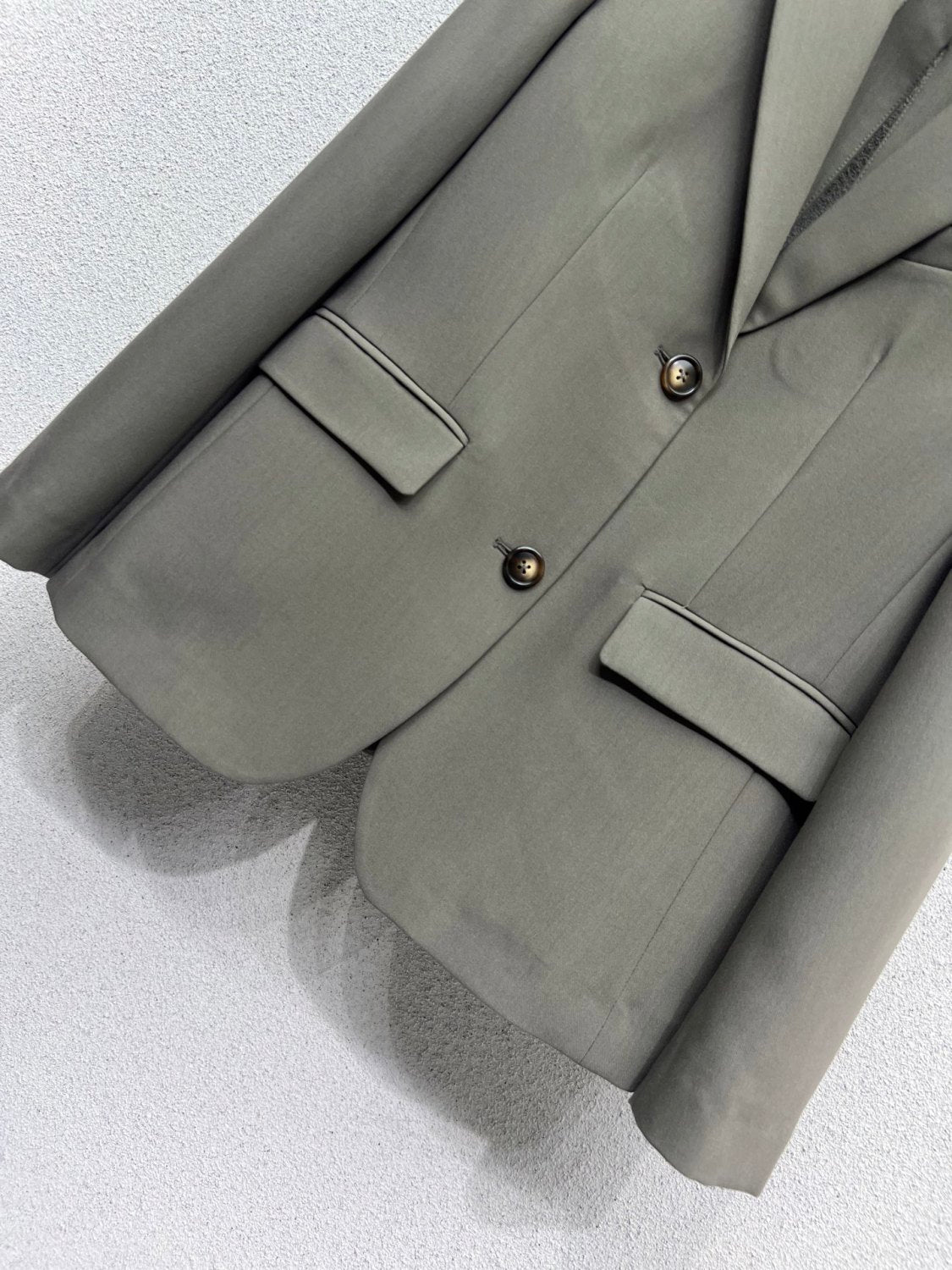 Loewe Women's Spring/Fall Fashion Classic Business Premium Solid Color V-Neck Single Button Long Sleeve Blazer Fashion Classic Solid Color Elastic Waistband Business Premium Suit Pants Pants Suit Set #78992