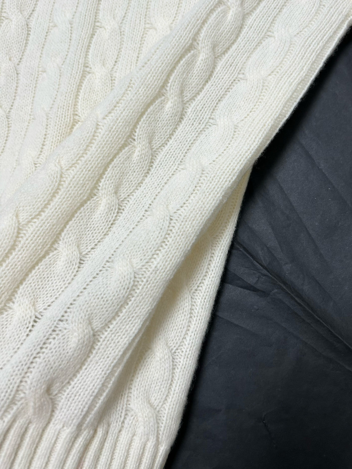 Ralph Lauren Cable-Knit Cotton Quarter Zip Jumper Women #375944