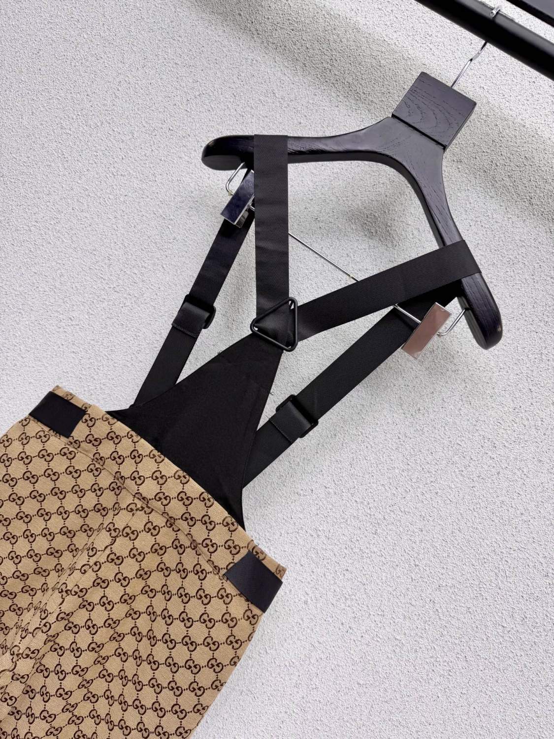 Gucci Women's Classic Jacquard Khaki Overalls Trousers Beige and Dark Brown Gucci Altitude GG Jersey Jacquard Trousers #332468