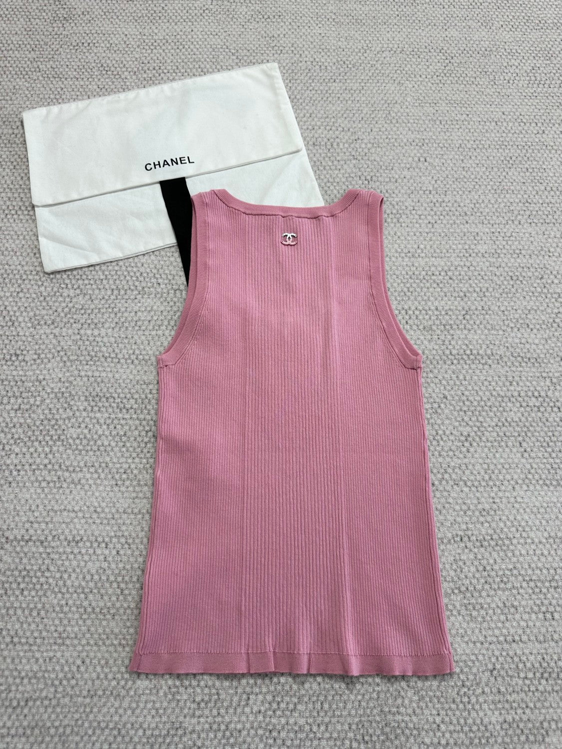 Chanel Women's Summer Fashion Casual Crew Neck Sleeveless Combed Cotton Yarn Knit Tank Top Vest #78775