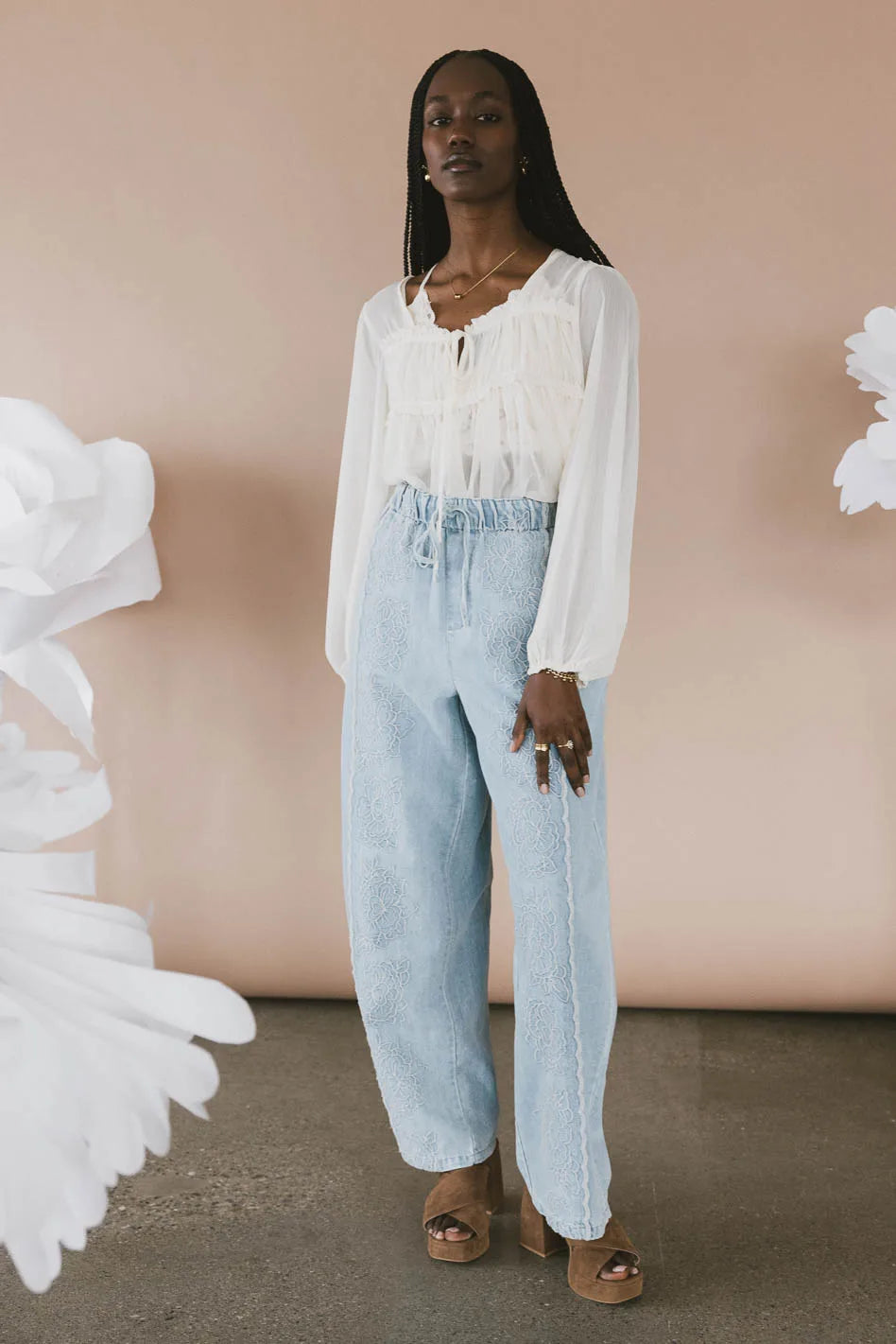 Frankie Sheer Peplum Blouse