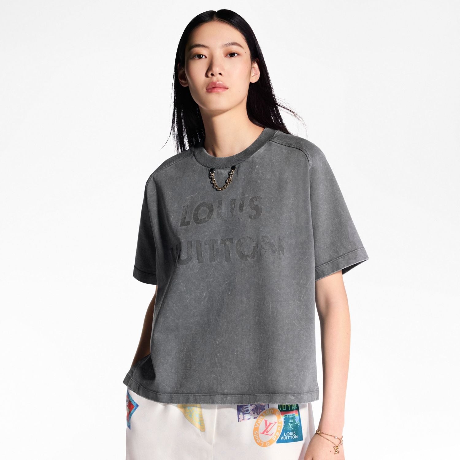 Louis Vuitton Vintage Effect T-shirt Shorts #317096