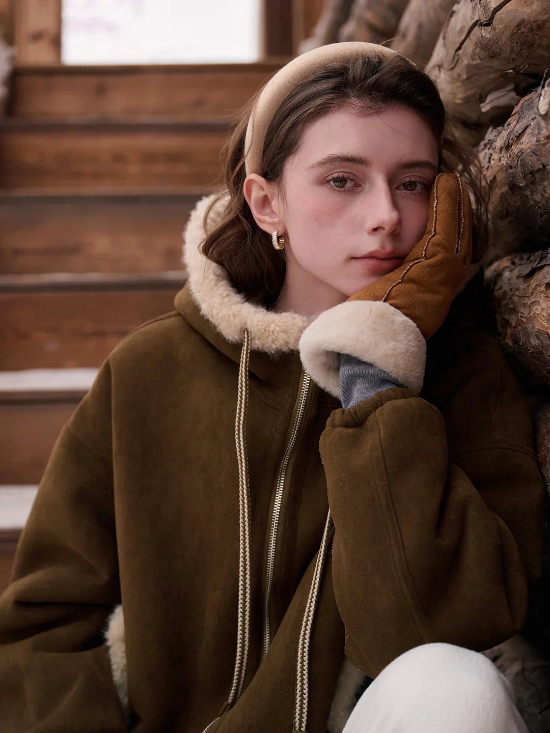 Emberlynn Shearling Short Coat