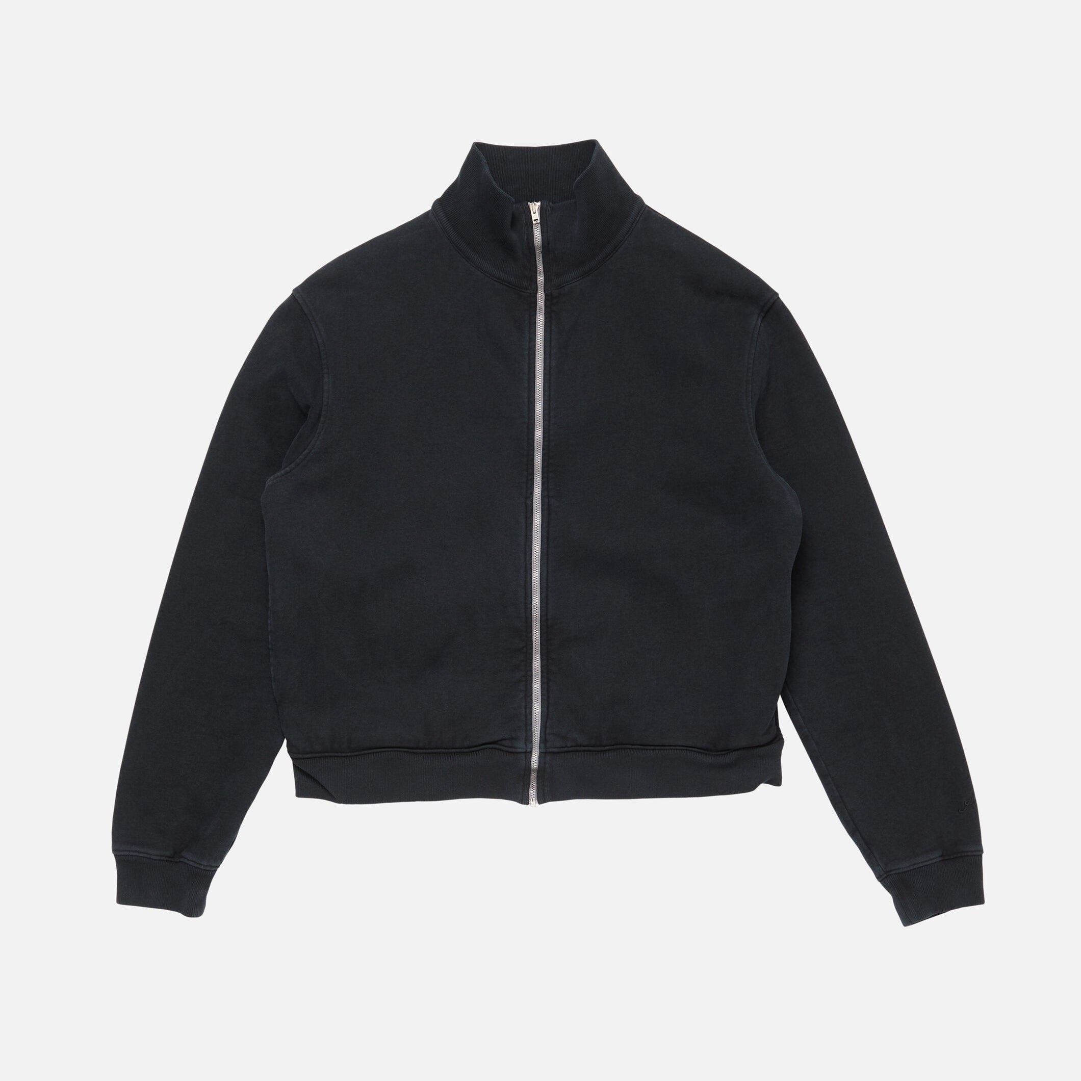Acne Studios Women's And Men's Spring/fall Fashion Casual Solid Color Minimalist Logo Letter Embroidery Zipper Long Sleeve Sweatshirt Jacket #78317