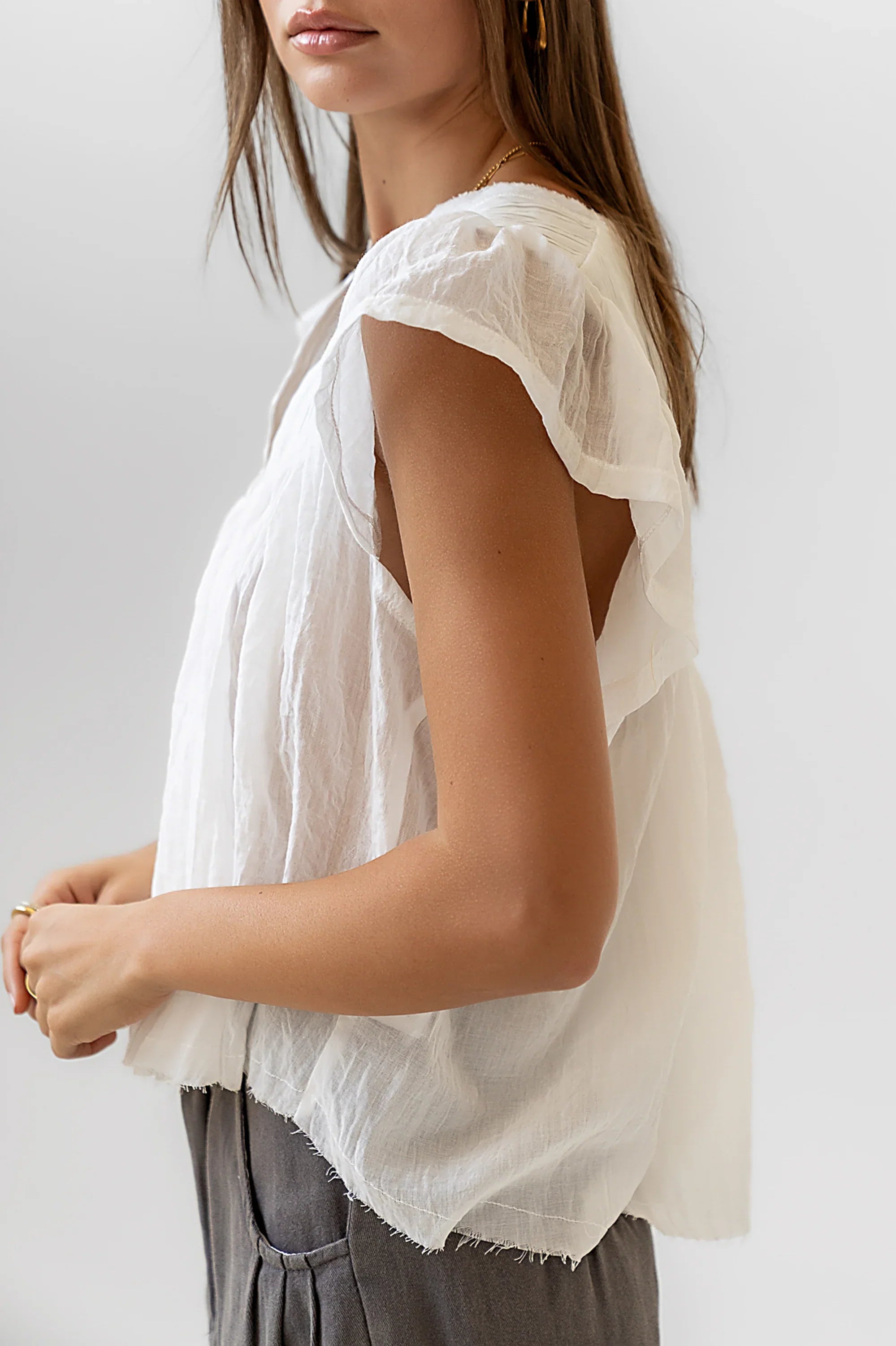 Leia Blouse in Cream