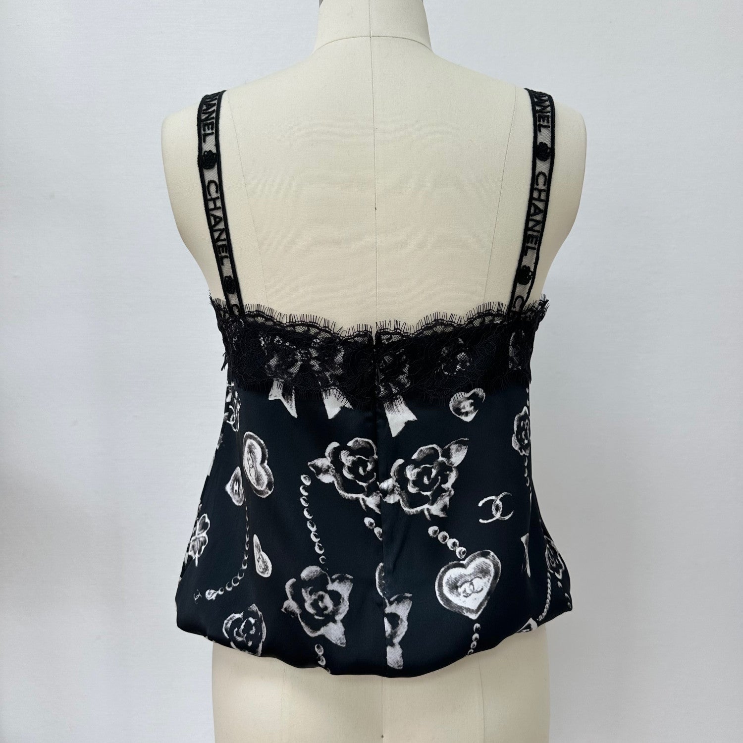 Chanel Women's Summer Fashion Casual Silk Print Patchwork Lace Letter Embroidery Sleeveless Tank Top Vest #78694