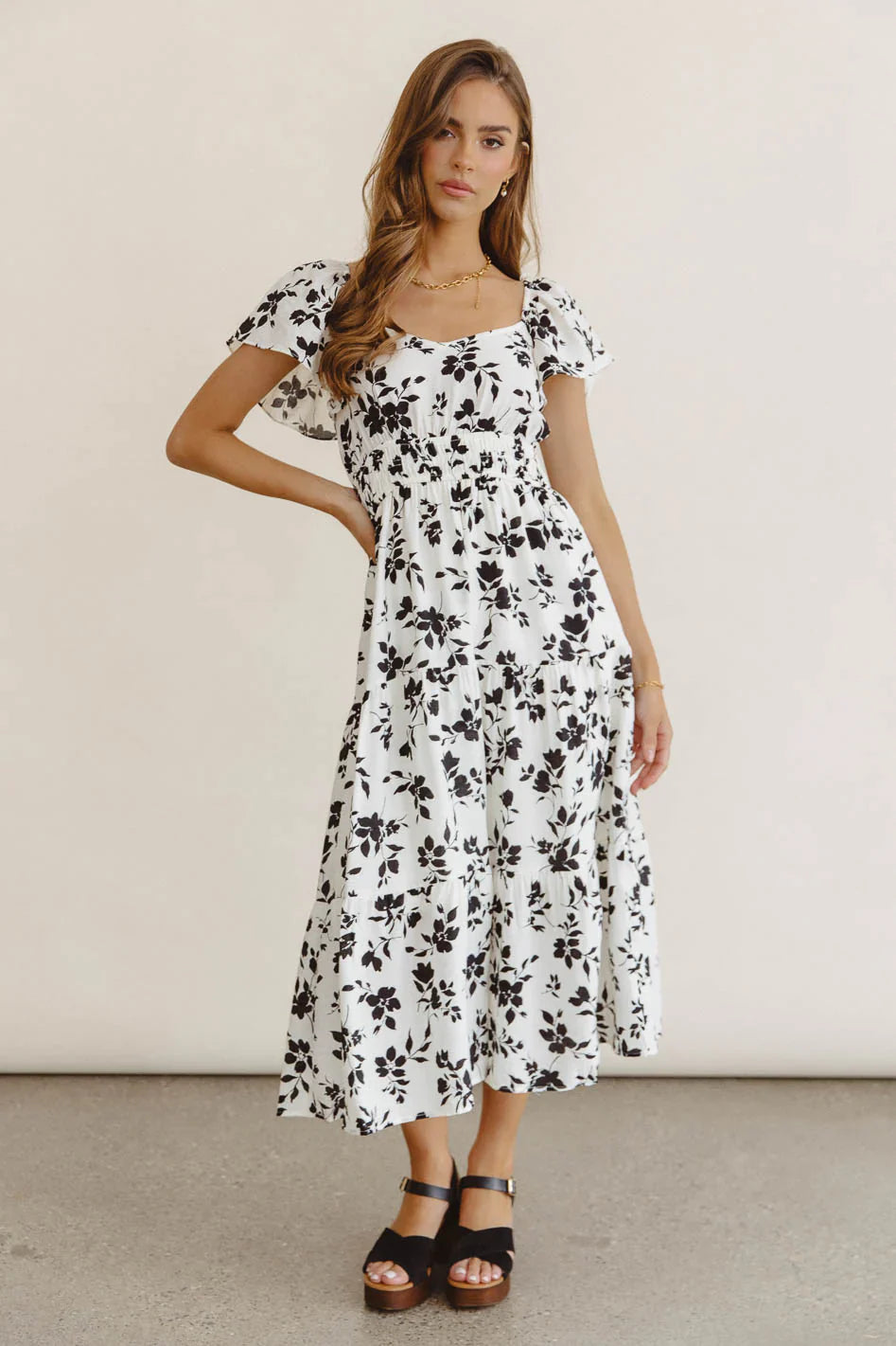 Calli Floral Midi Dress
