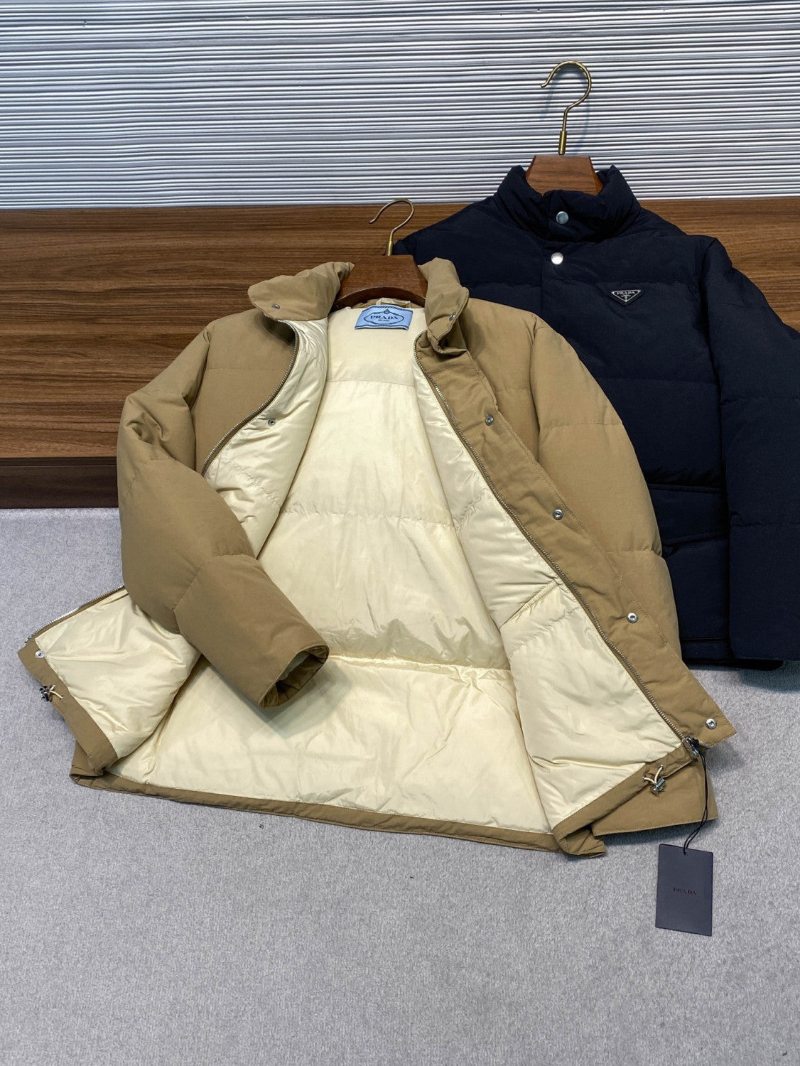 Prada Brown Down Filled Technical Puffer Jacket #333729