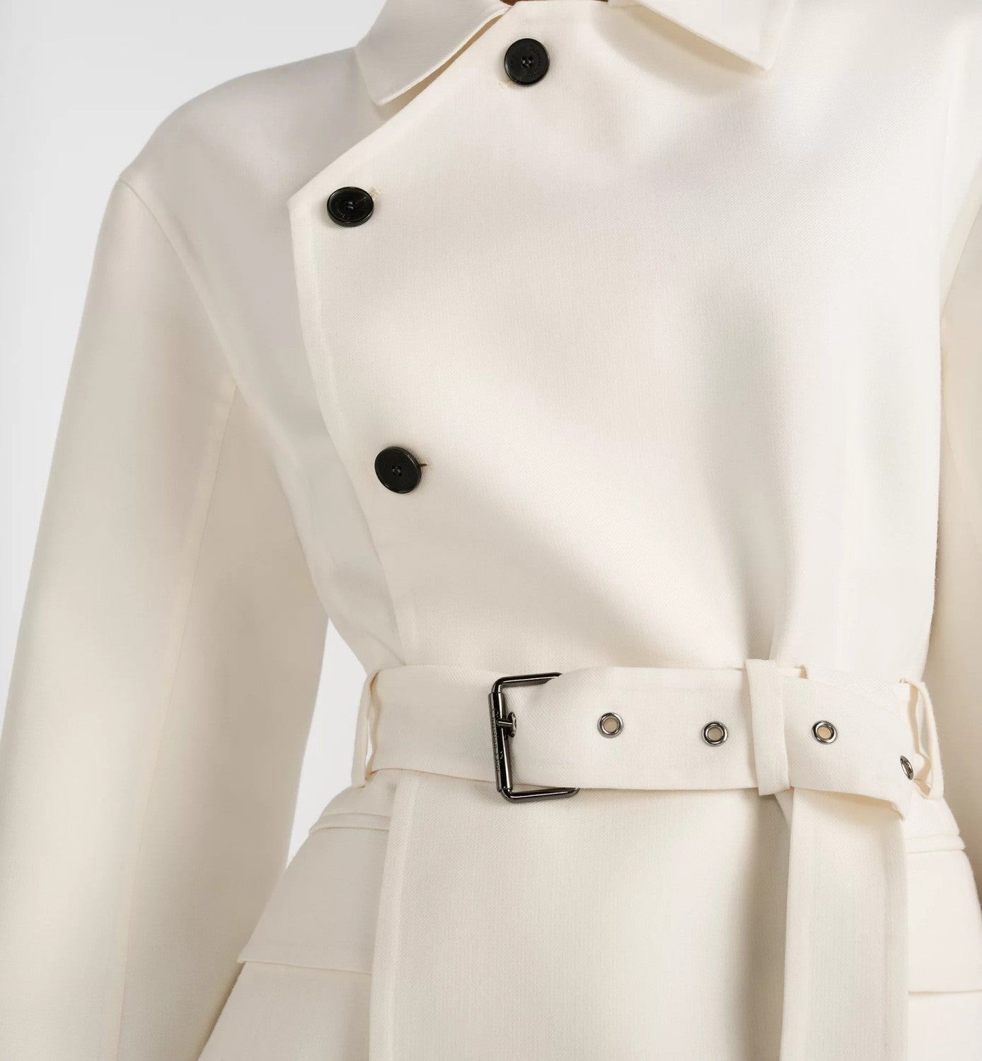 Dior Women's Spring/Autumn Silk-Blend Solid Color Belted Lapel Single-Breasted Slim-Fit Long-Sleeved Blazer Jacket Ngvp #2271