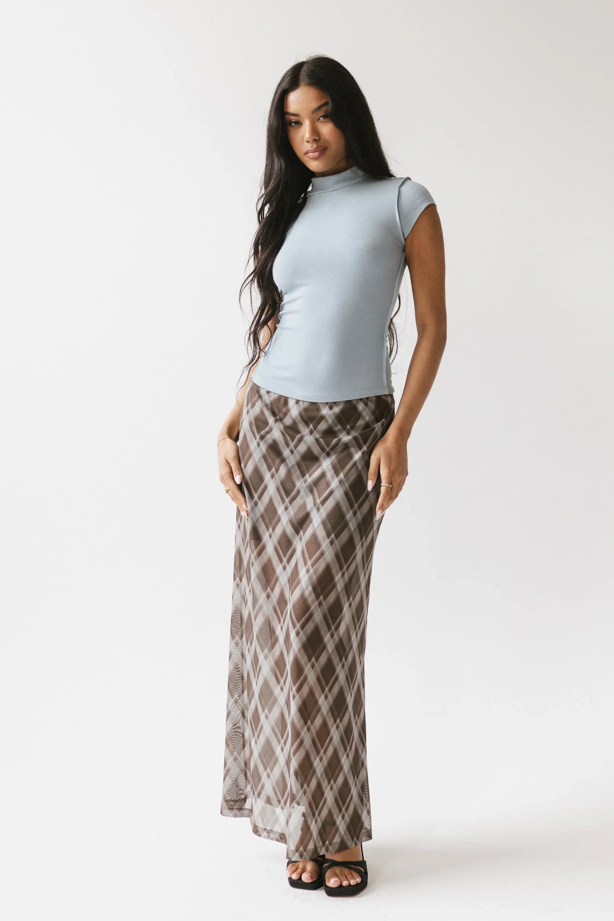 Kimberly Ribbed Top in Blue