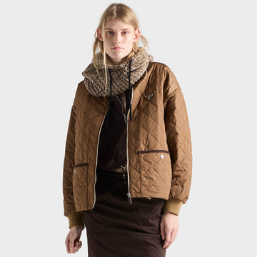 Prada Cork Beige Quilted Light Re-nylon Jacket #326852