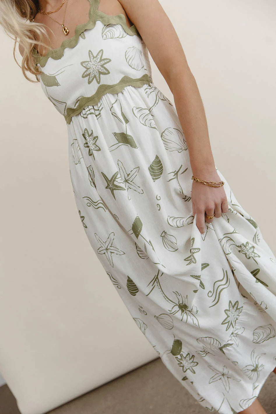 Lucy Sea Print Maxi Dress