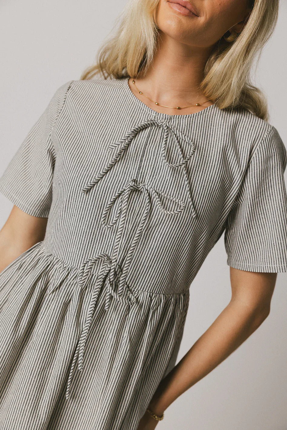 Narla Striped Maxi Dress in Navy