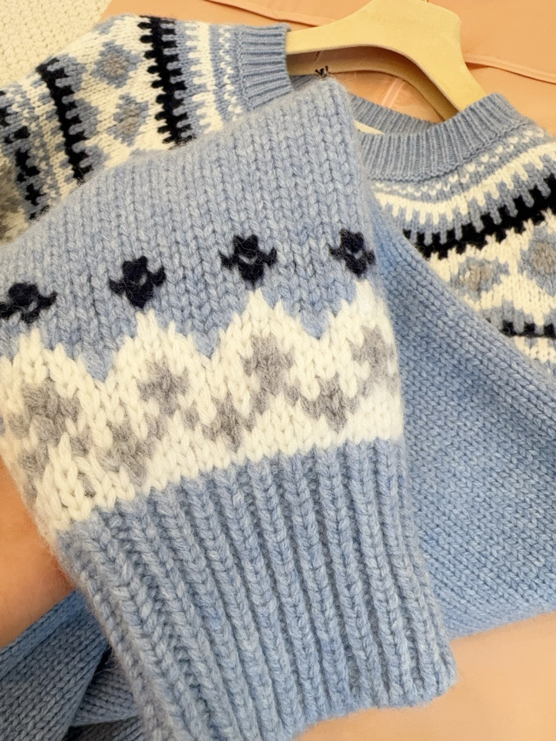 MiuMiu Wool Crochet Crew Neck Pullover Sweater #332159