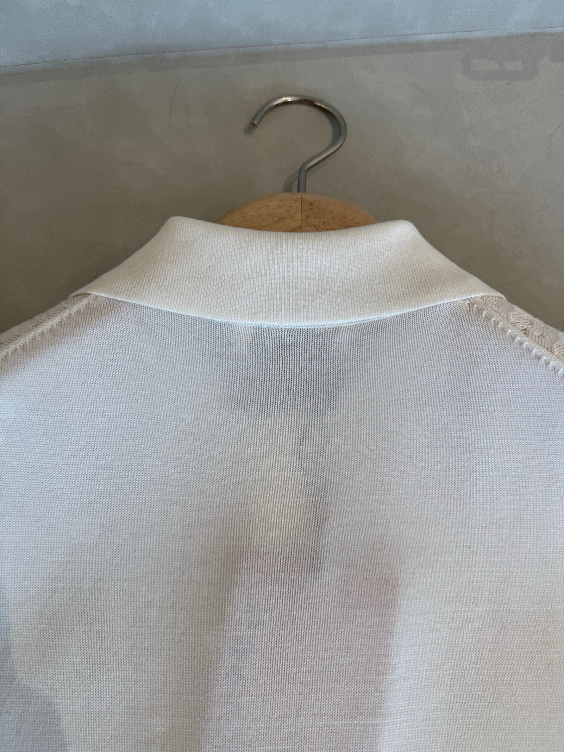 MiuMiu Fw25 Contrast Color Hollow Pullover Polo Shirt #334131