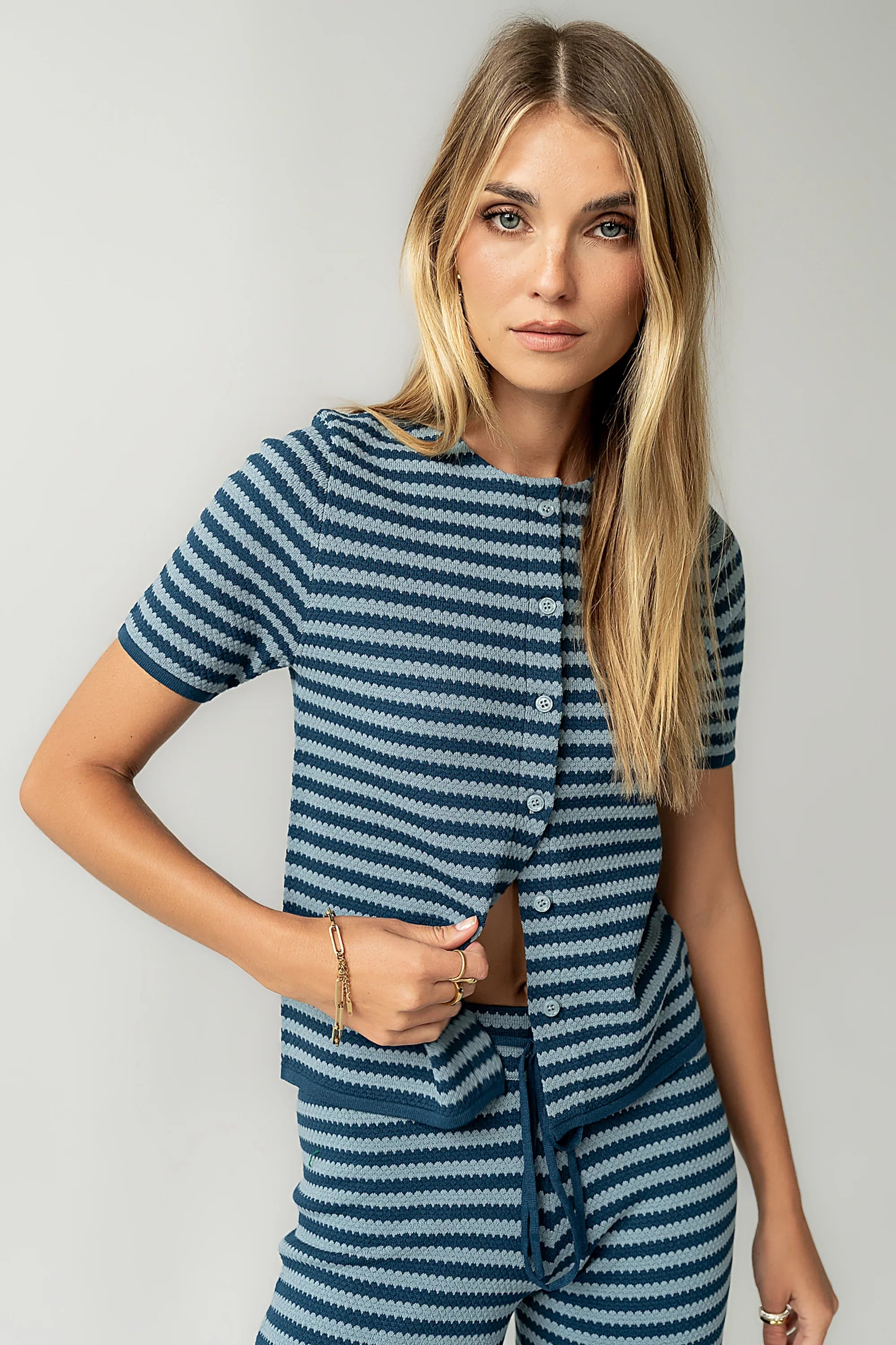Ireland Striped Top in Blue