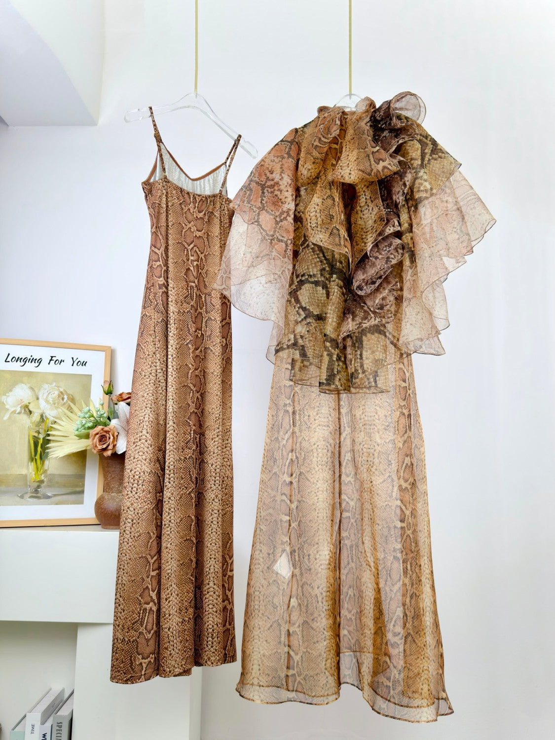 Zimmermann Women's Memento Billow Dress Spliced Snake #333479