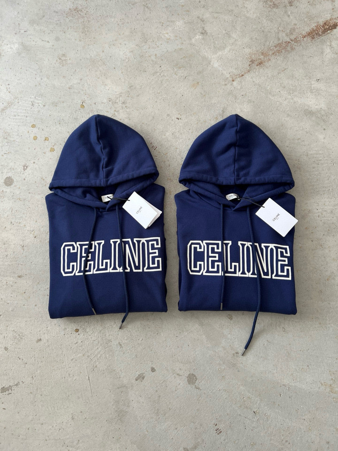 Celine Men's and Women's Unisex Spring/fall Fashion Casual Hooded Color-blocked Long-sleeve Oversized Sweatshirt With Letter Print Between Sleeves Hooded Sweatshirt #78455