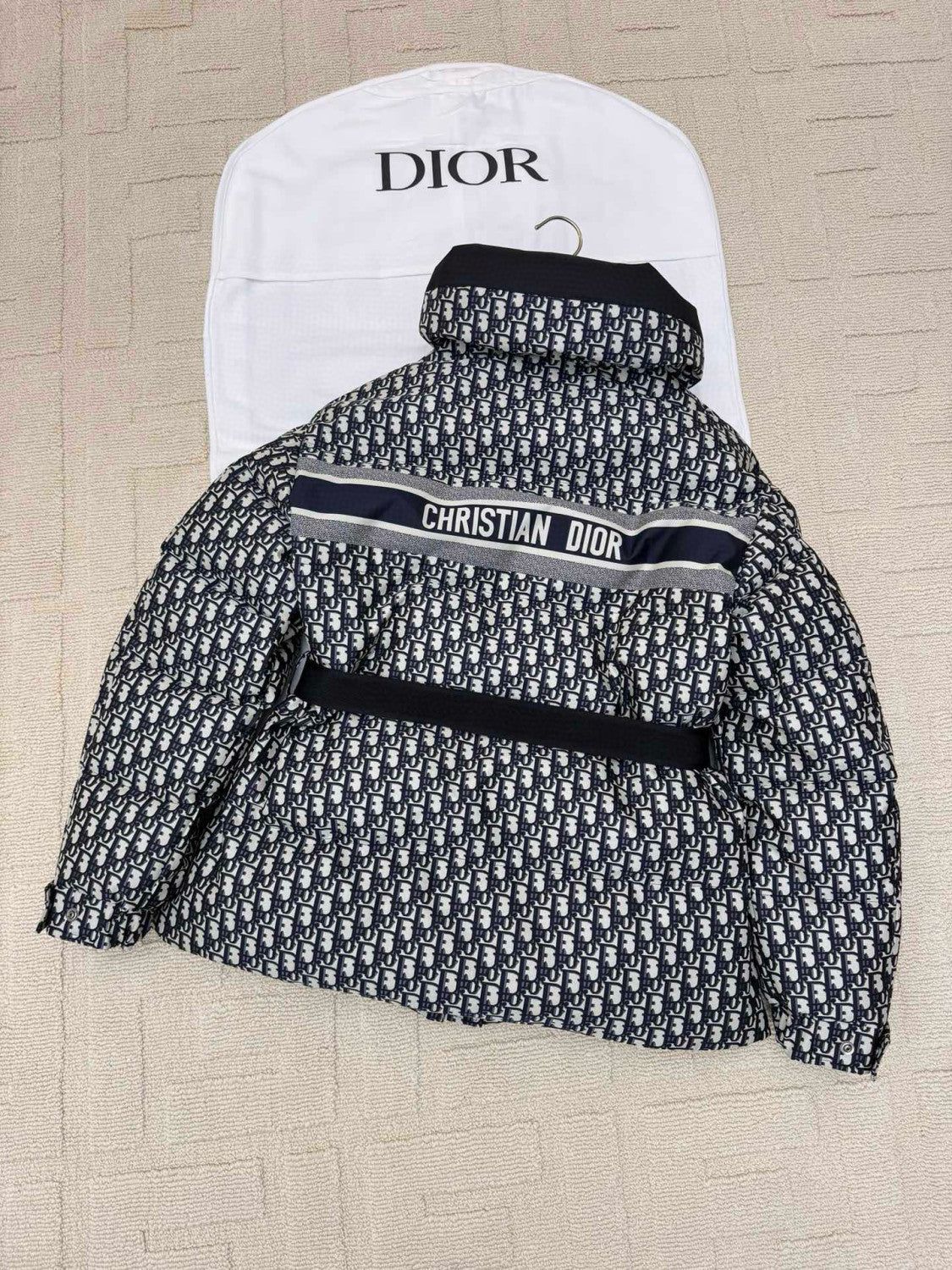 Dior DiorAlps Women's Winter Fashion Casual Twill Print Belted High-Neck Zipper Cotton Jacket #78982