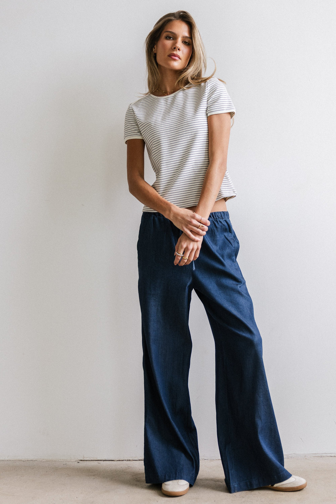 Marcie Striped Tee in Blue