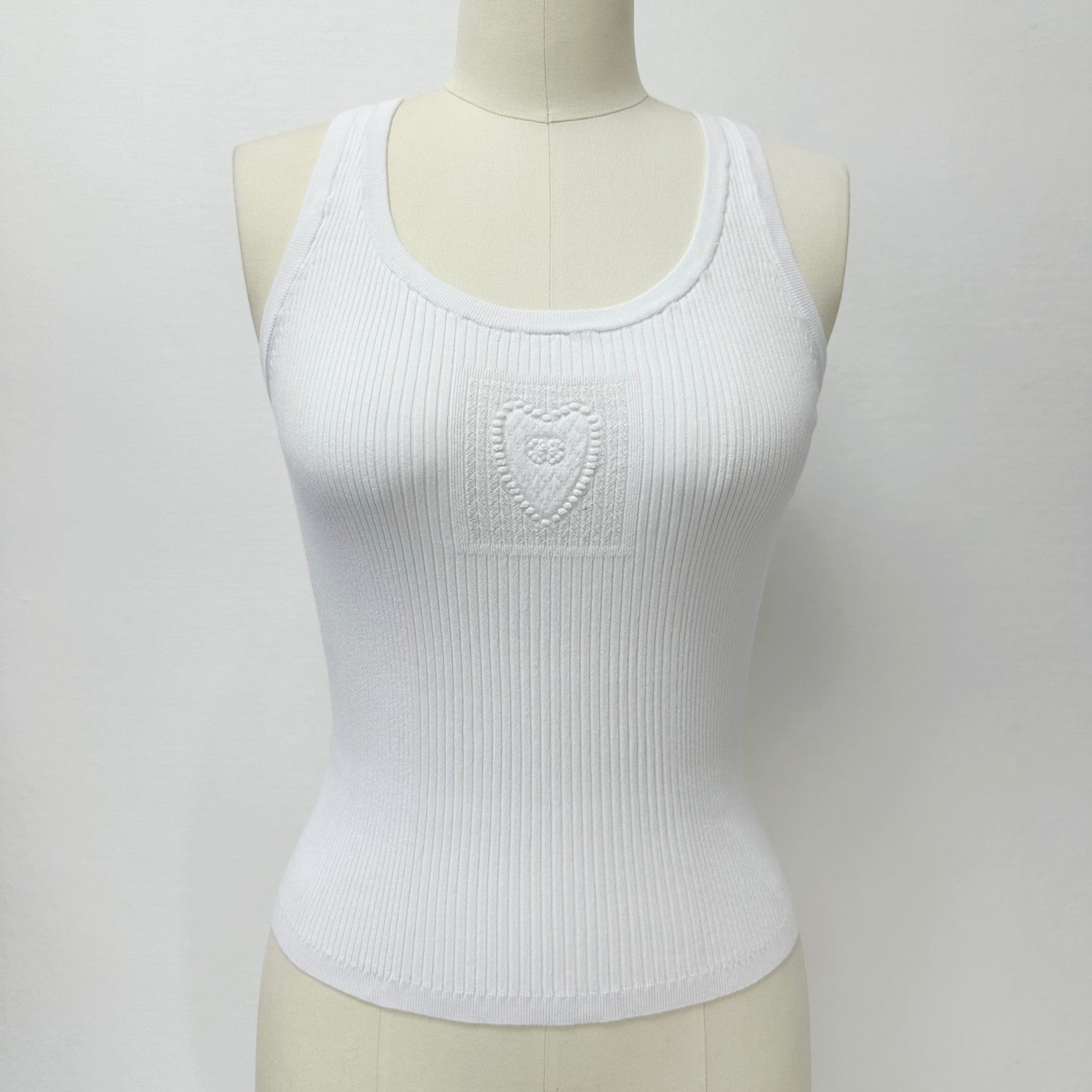 Chanel Women's Summer Fashion Casual Crew Neck Sleeveless Combed Cotton Yarn Knit Tank Top Vest #78775
