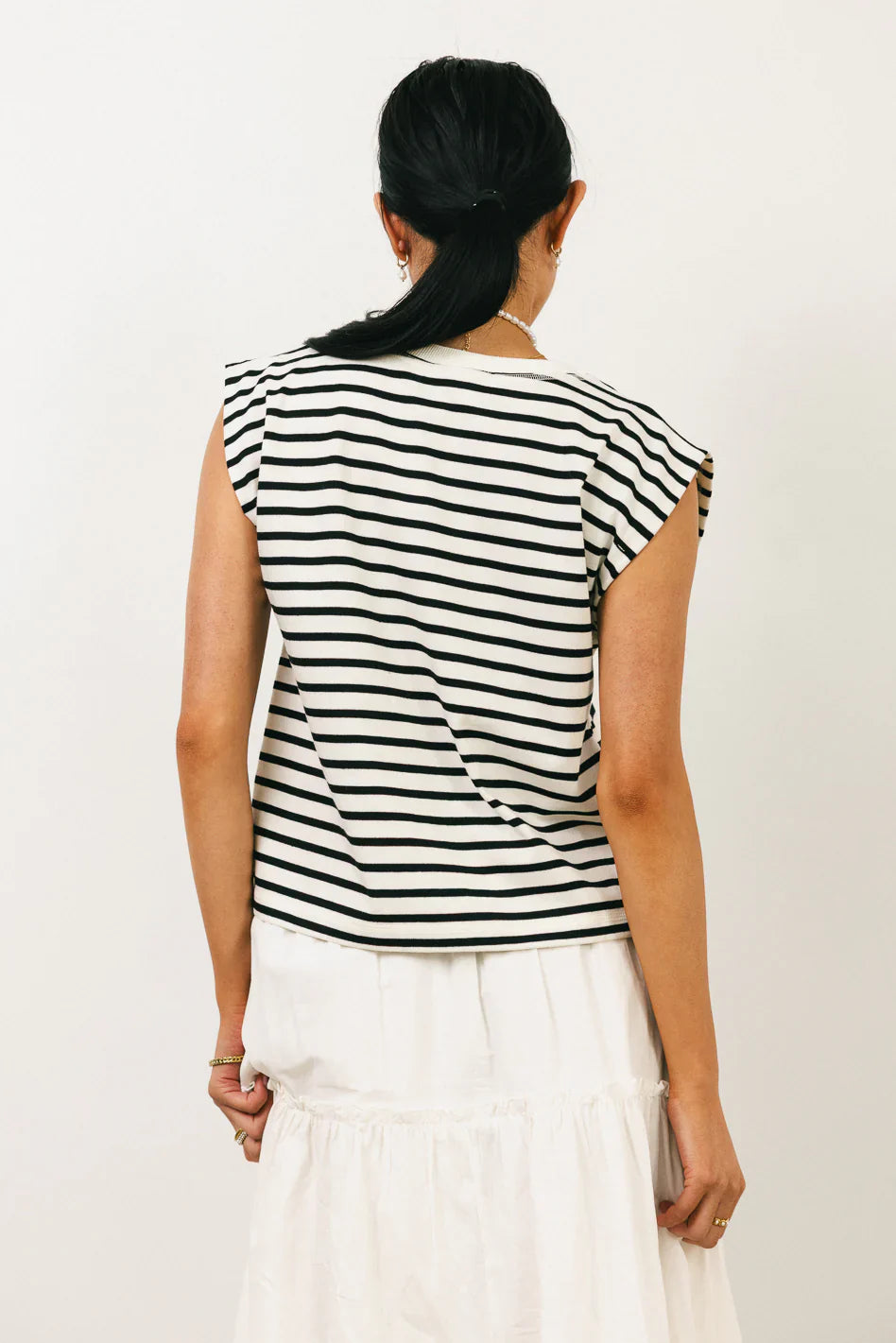 Kaycie Muscle Tee in Black