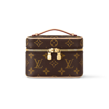 Louis Vuitton NICE NANO Women's Solid Color Classic Printed Leather Zipper Chain Makeup Bag Handbag Bags #77967
