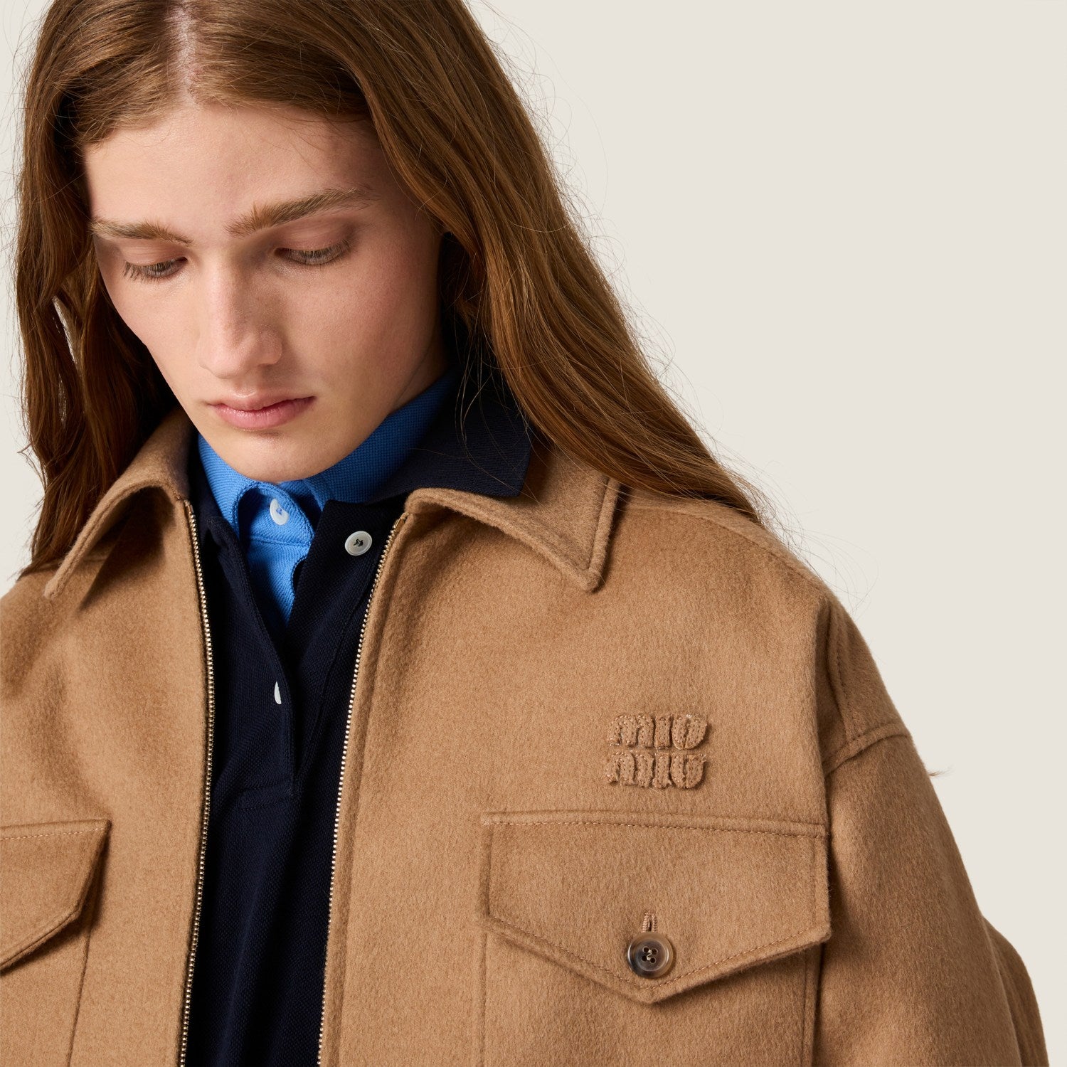 MiuMiu Women's Spring/Fall Fashion Classic Lapel Zipper Logo Short Jacket #79246