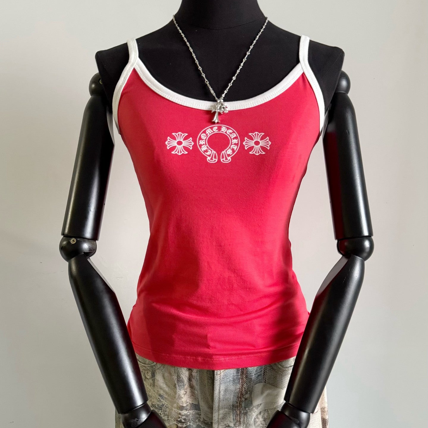 Chrome Hearts Women's Summer Fashion Casual Solid Color Logo Pattern Printed Pullover Tank Top Vest #78336