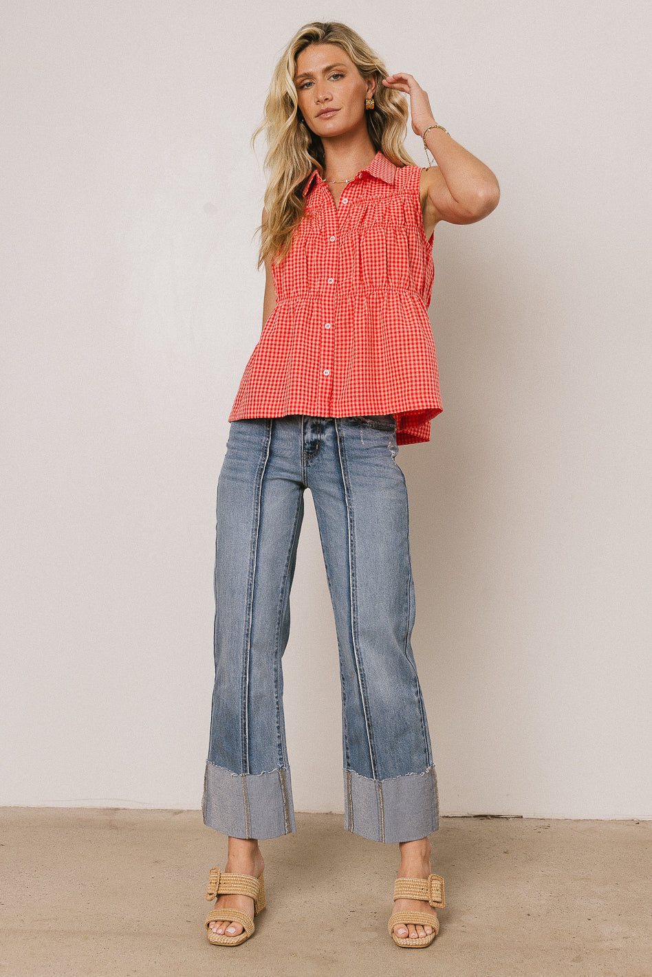 Lea Gingham Blouse