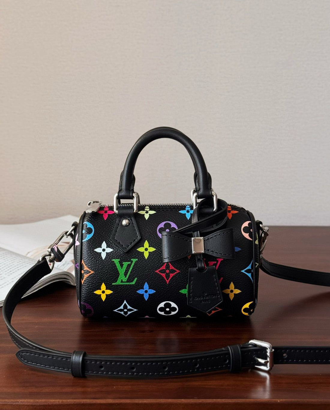 Louis Vuitton LV x TM Nano Speedy Women's Colorful Monogrammed Canvas Leather Tote Shoulder Bag Bags #76129