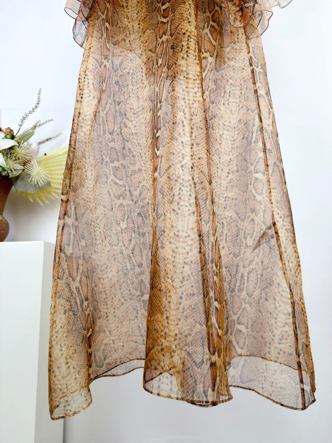 Zimmermann Women's Memento Billow Dress Spliced Snake #333479